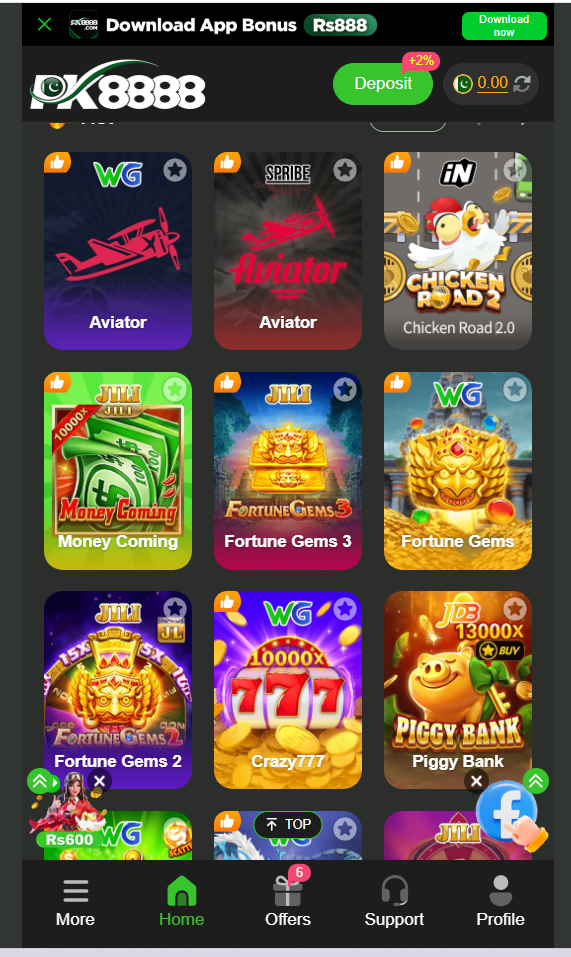 PK8888 Game Features